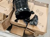 a plastic container filled with lots of boxes and a camera