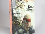 an image of a book with a picture of a man with a blindfold on it