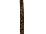 a tall wooden pole with a clock on top of it