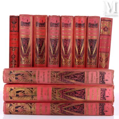 [Jules VERNE] Réunion de Jules Verne, en reliure d'éditeur, …
