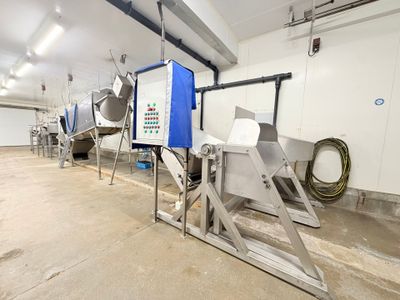 a large room with a lot of machines in it