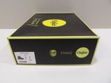the box is black and yellow with a yellow logo on it
