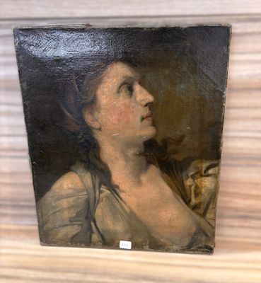 Huile sur toile « Portrait » signé à l’arrière E.