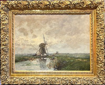 Josef GINDRA (1862-1938). Paysage au hollandais.