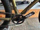 a close up of a bike with a chain on it