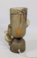Pied de lampe type "diabolo" en verre multicouche à fond ver… (photo 4)