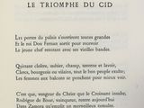 a page of a poem written in french with a picture of a horse