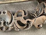a close up of a metal object on a table