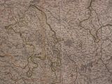 an old map of the country of england with a line of roads in the middle of it