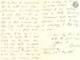 une vieille lettre manuscrite d'un homme qui écrit un poème