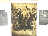 many old photographs of men and women posing for a picture