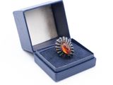 an image of a ring in a blue box on a white background