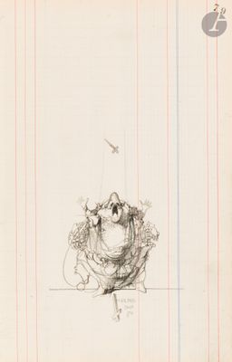 une image représentant un dessin d'un oiseau perché sur un nid