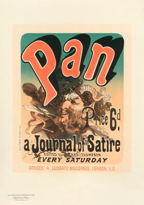 an image of a poster advertising pan, a journal of satire