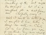 a close up of a handwritten letter on a piece of paper