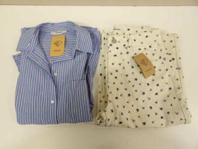 two shirts that are sitting next to each other on a table