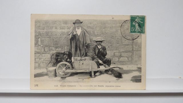 Types Creusois : Aubusson : Le « Père Canard » et un collègue. Lo...