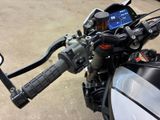 a close up of the handlebars on a motorcycle