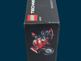 a box with a picture of a red motorcycle on it