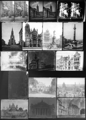 Ensemble de quinze plaques photos au gelatino-bromure d'arge…