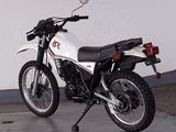 a motorcycle that is parked in a garage
