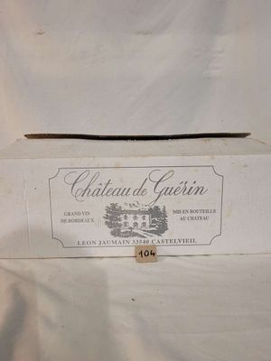 12 bouteilles CHÂTEAU DE GUERIN 1998 BORDEAUX SUPERIEUR.