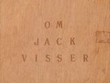 an old wooden box with a label on it that says on jack vissser