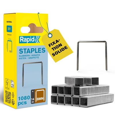RAPID - Agrafes fil fin BMN - 14mm - 1080 pcs - Acier galvan…