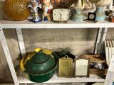 a shelf that has many different items on it