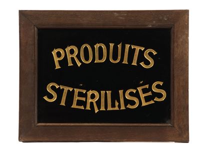 a picture of a sign that says products are sterilises