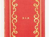 a red book with gold trimming and a gold border