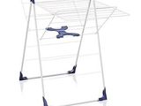 an image of a clothes drying rack with a pair of scissors on it