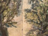 a picture of a painting on the wall of a room