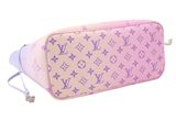 pink and purple louis vuitton toilet bag with a zipper