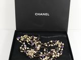 chanel necklace with amethorate and pearls