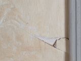 a picture of a crack in the wall of a house