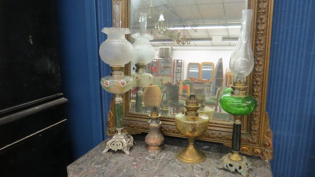 Lot de 4 lampes à pétrole,
