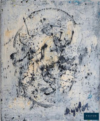 une image représentant un tableau recouvert de peinture noire et blanche