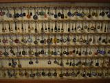 a picture of a display case with a lot of key chains