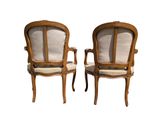pair of french louis xvi style armchairs