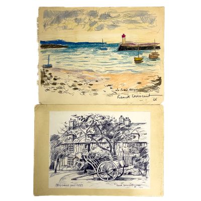 Franck INNOCENT (1912-1983) Le Port d'Herqui