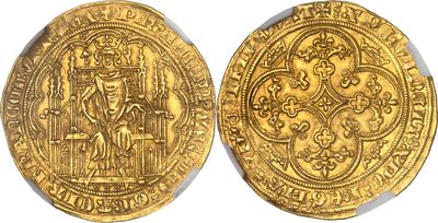 a gold coin with an image of a man on it
