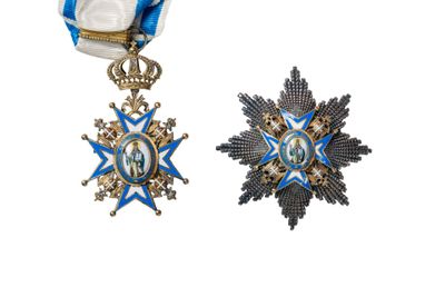 two medals and a star on a white background