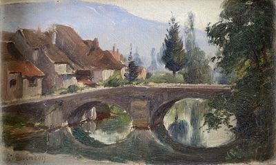 Edmond QUINTON (1892-1969). "Pont de .