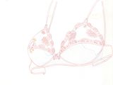 dessin d'un soutien-gorge orné d'un motif sur le côté