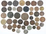 an image of a pile of old coins on a white surface