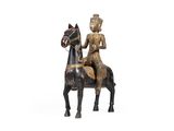 une image représentant une statue d'un homme à cheval sur fond blanc