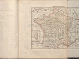 an open book with a map of france on it