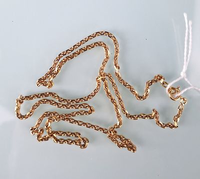 Chaîne en or jaune (18 carats) maille forçat limée. - Photo 1