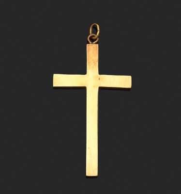une croix dorée sur fond noir